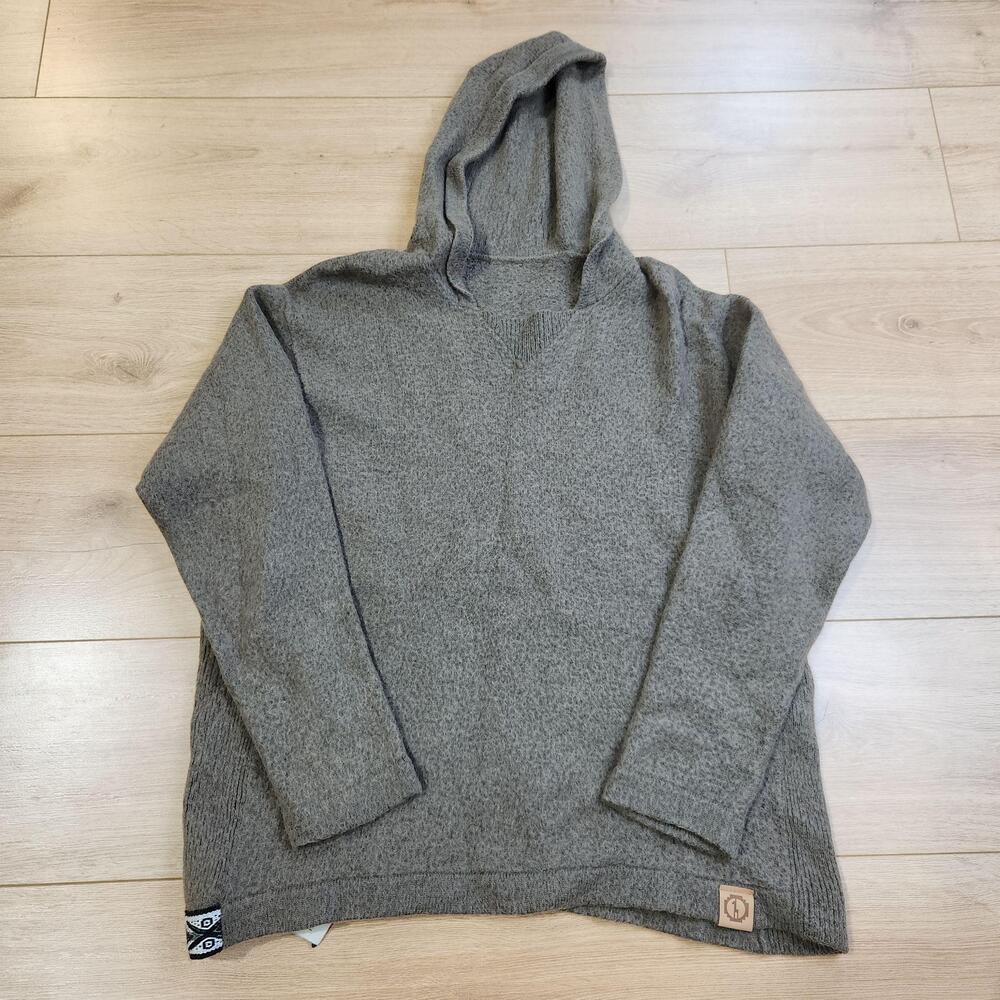 PAKA Hoodie Sweater Womens XL Gray Royal Alpaca Hooded Pullover Knit Casual